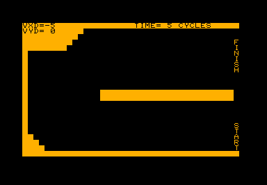 Race Track game screenshot for Commodore PET